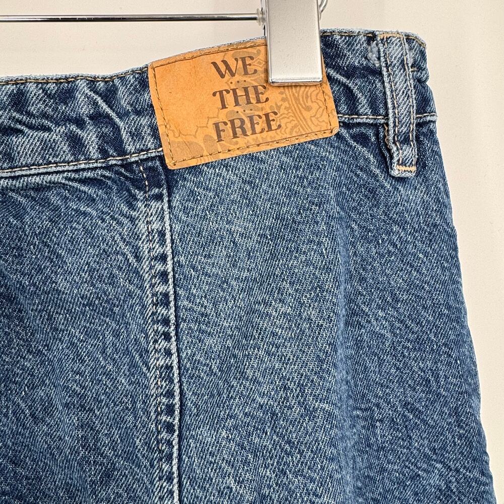 We The Free Wallflower jeans women's 33 wide leg mid rise flare blue denim retro - Picture 5 of 9